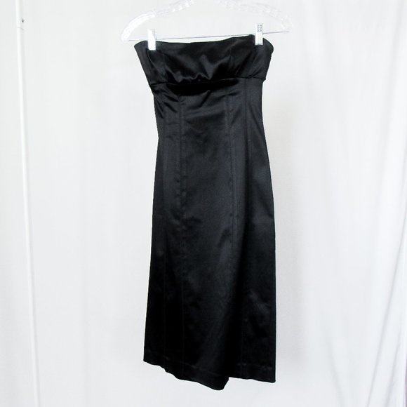 bebe Dresses & Skirts - BEBE Vintage 90s Strapless Dress Little Black Dress Cocktail Party Size-S